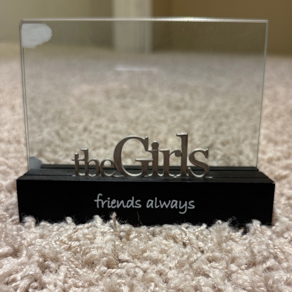Silver and Black 'The Girls' Glass Plaque